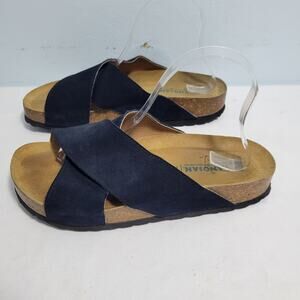 Sanosan From Spain Women's Sandal Cork Footbed With Cross Strap Size 42 31626